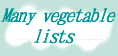 vagetable lists